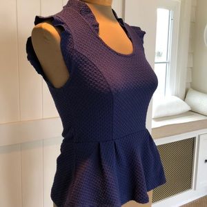 Anthropologie textures peplum top